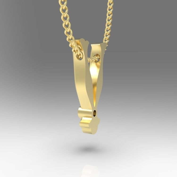 Alphabet Latin V 3D print model_9