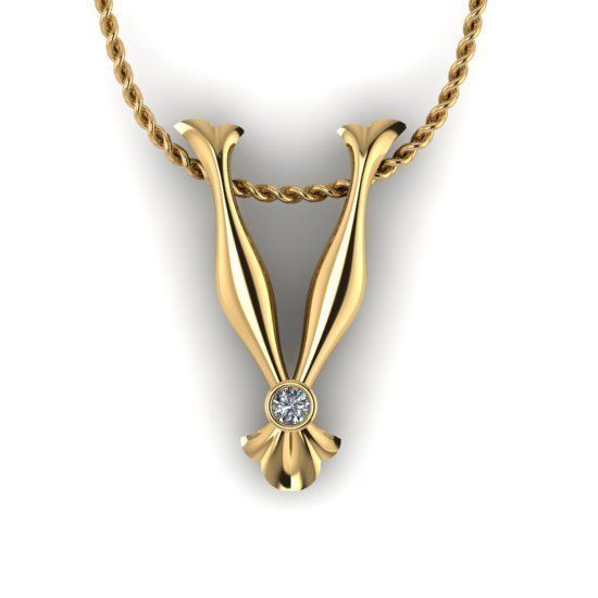 Alphabet Latin V 3D print model_20