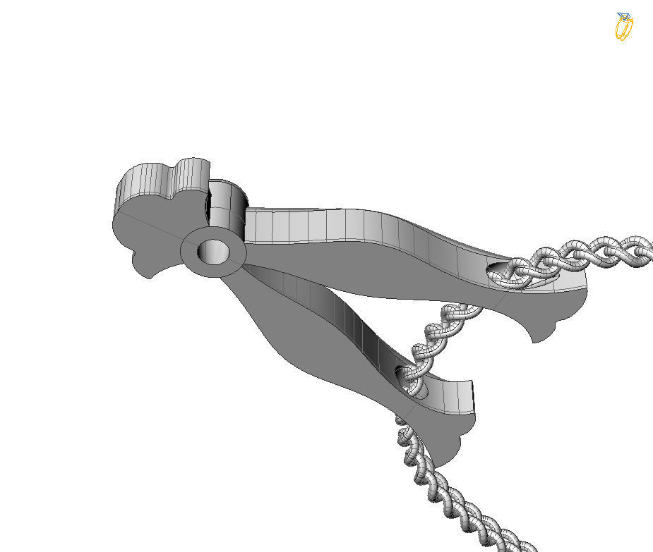 Alphabet Latin V 3D print model_3