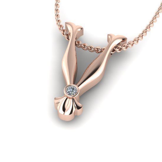 Alphabet Latin V 3D print model_23