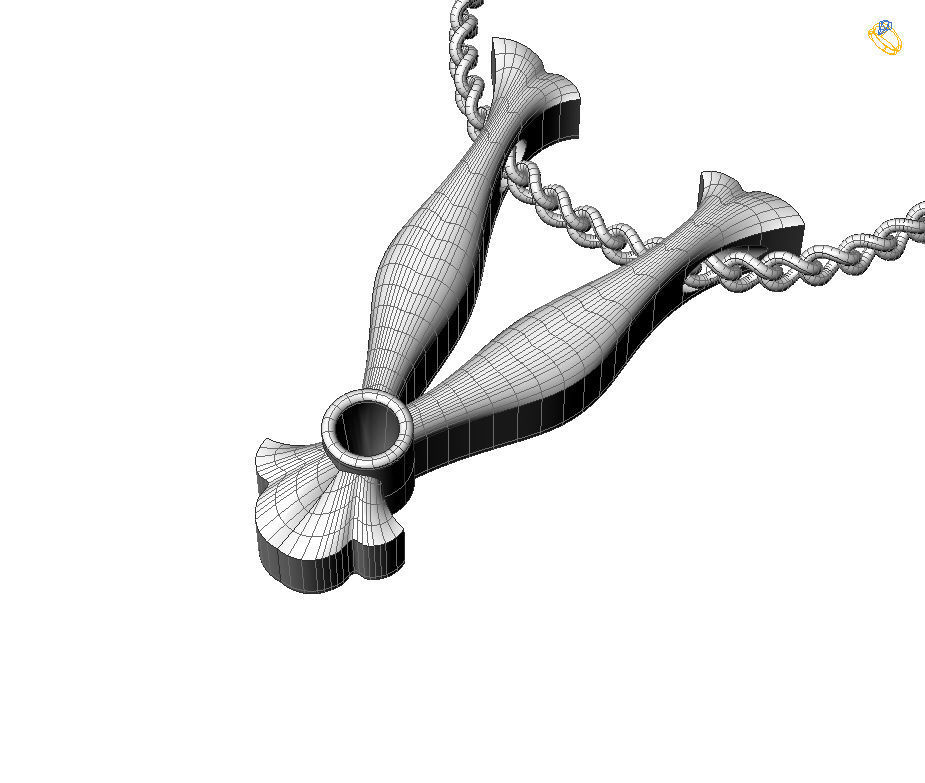 Alphabet Latin V 3D print model_2