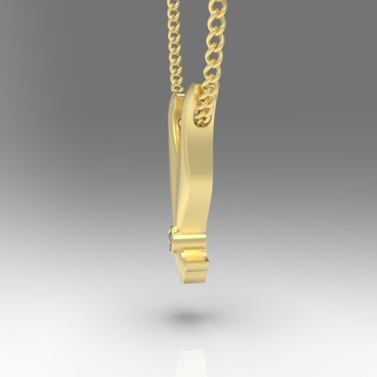 Alphabet Latin V 3D print model_7