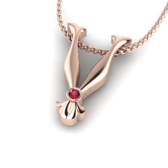 Alphabet Latin V 3D print model_24