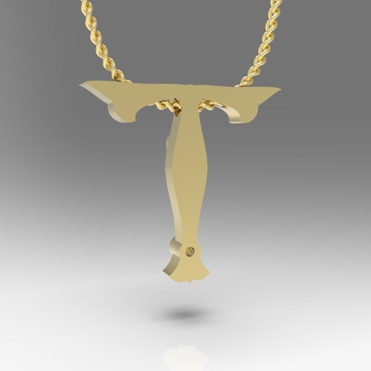 Alphabet Latin T 3D print model_11