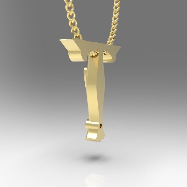 Alphabet Latin T 3D print model_9