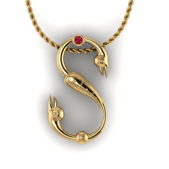 Alphabet Latin S 3D print model_21