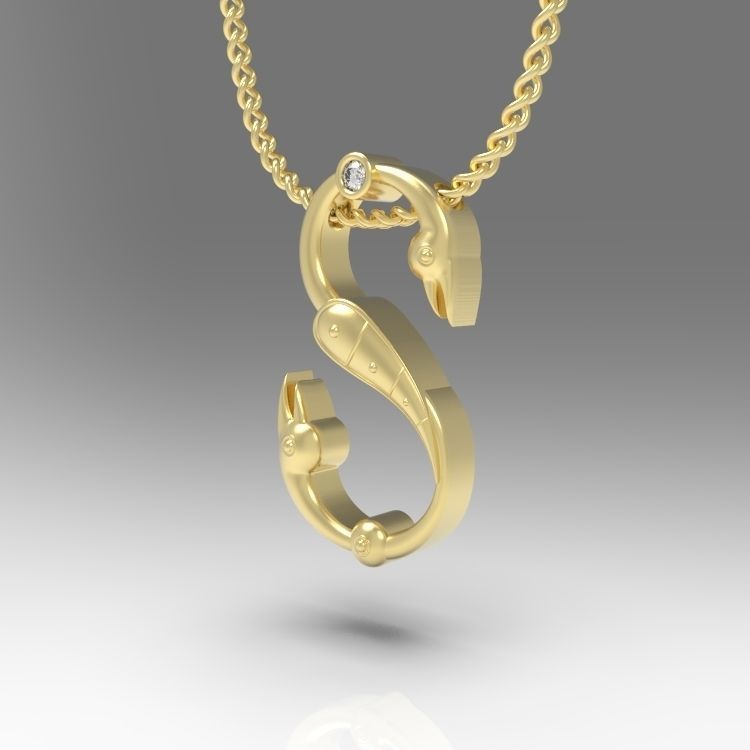 Alphabet Latin S 3D print model_5