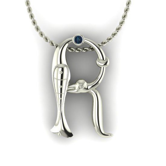 Alphabet Latin R 3D print model_16