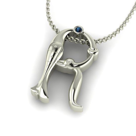 Alphabet Latin R 3D print model_25