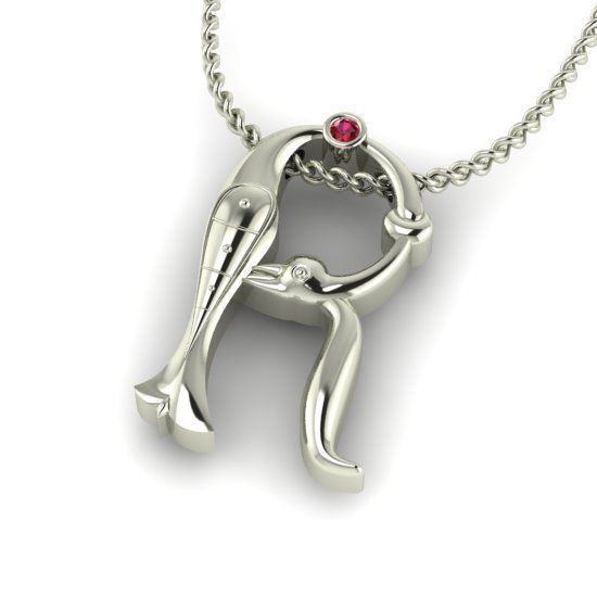 Alphabet Latin R 3D print model_27