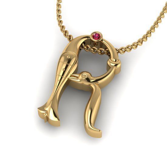 Alphabet Latin R 3D print model_30