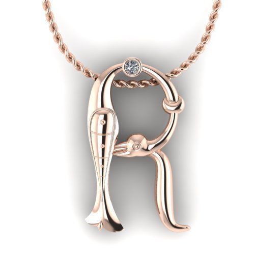 Alphabet Latin R 3D print model_14