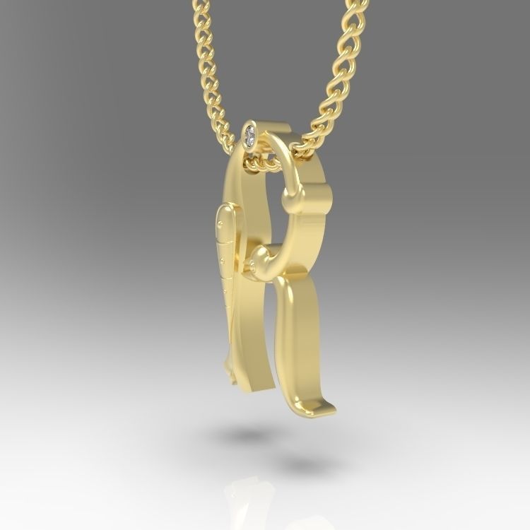 Alphabet Latin R 3D print model_6