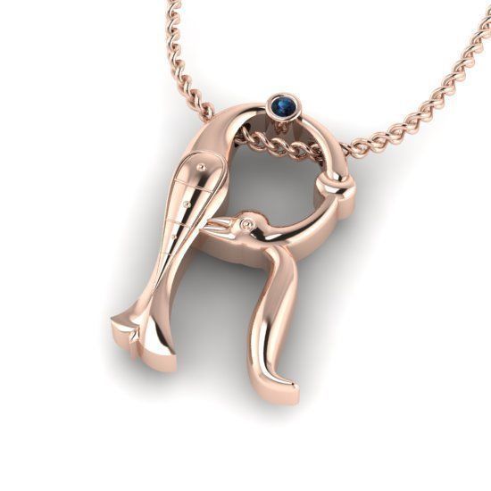 Alphabet Latin R 3D print model_22