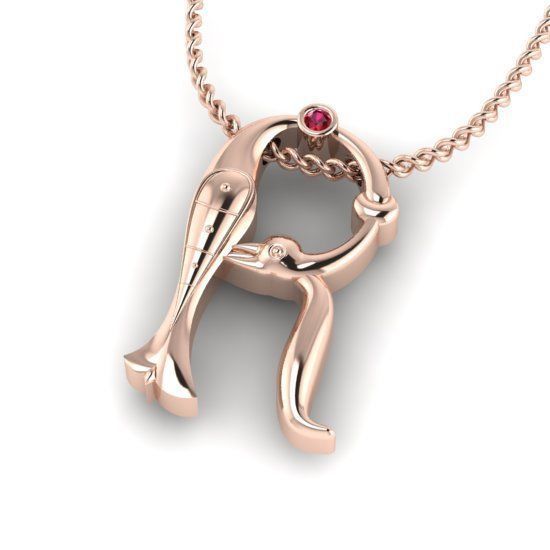 Alphabet Latin R 3D print model_24