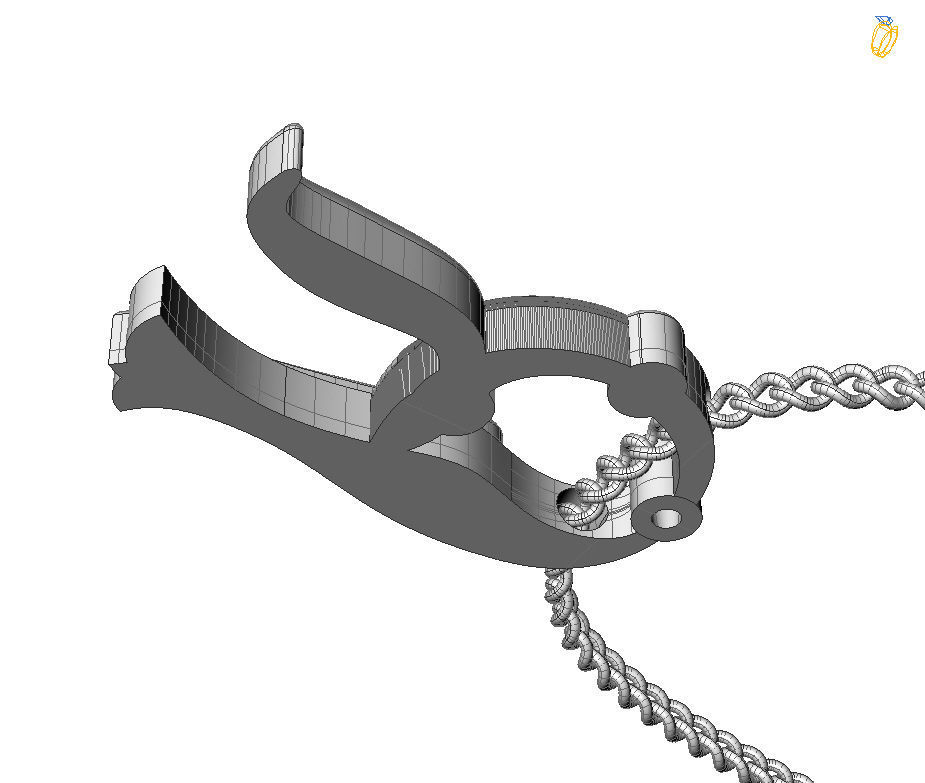 Alphabet Latin R 3D print model_3