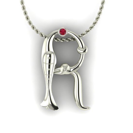 Alphabet Latin R 3D print model_18