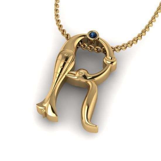 Alphabet Latin R 3D print model_28