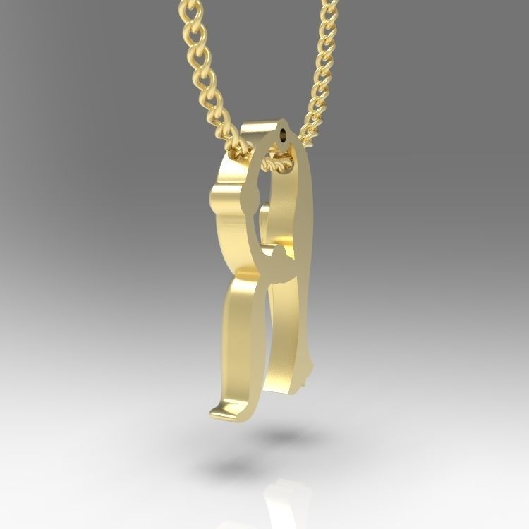 Alphabet Latin R 3D print model_9