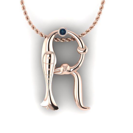 Alphabet Latin R 3D print model_13