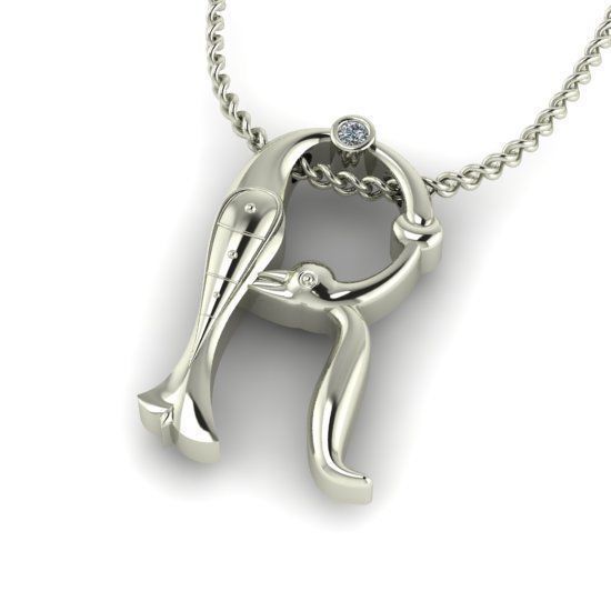 Alphabet Latin R 3D print model_26