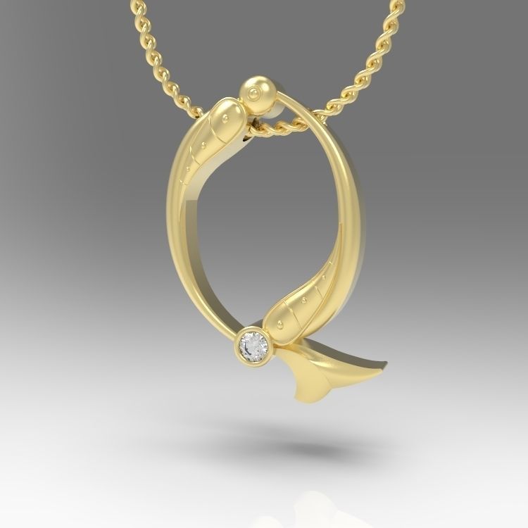 Alphabet Latin Q 3D print model_4