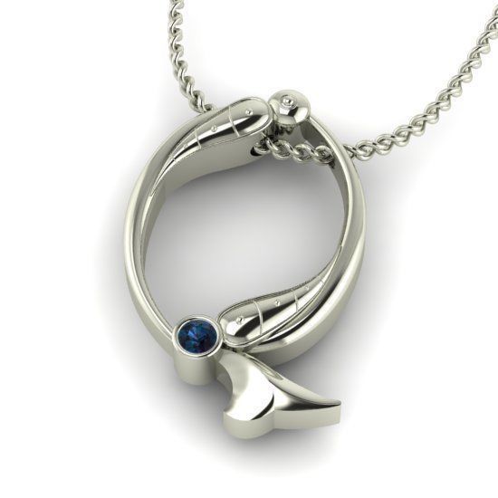 Alphabet Latin Q 3D print model_25