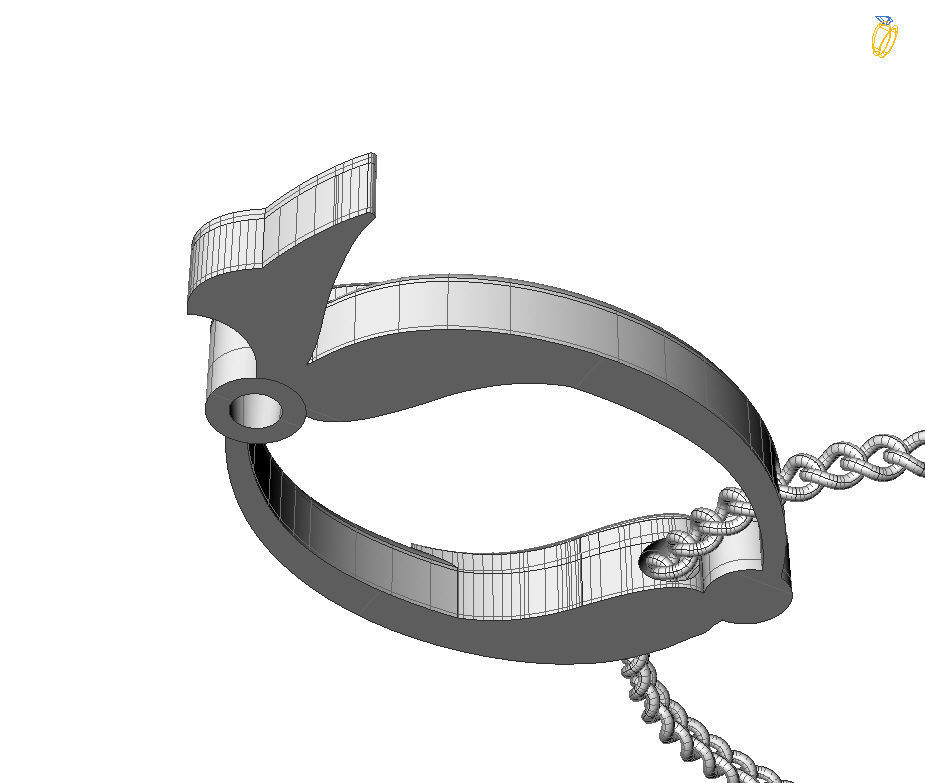 Alphabet Latin Q 3D print model_3