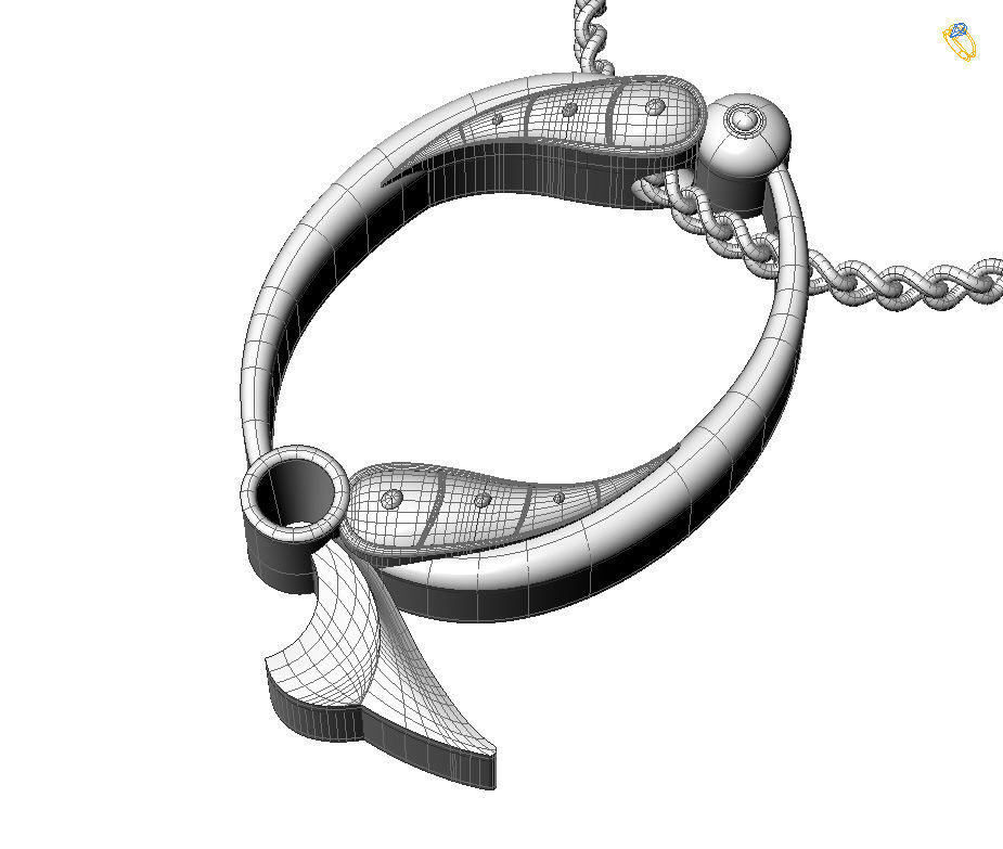 Alphabet Latin Q 3D print model_2