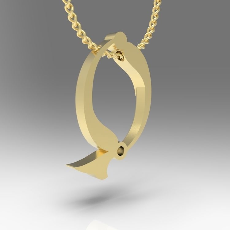 Alphabet Latin Q 3D print model_10