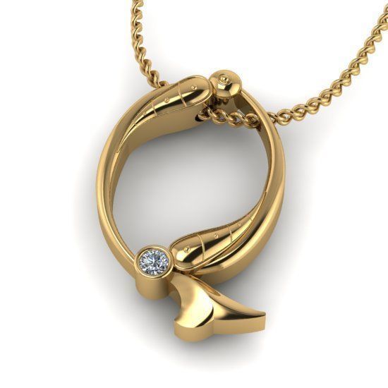 Alphabet Latin Q 3D print model_29