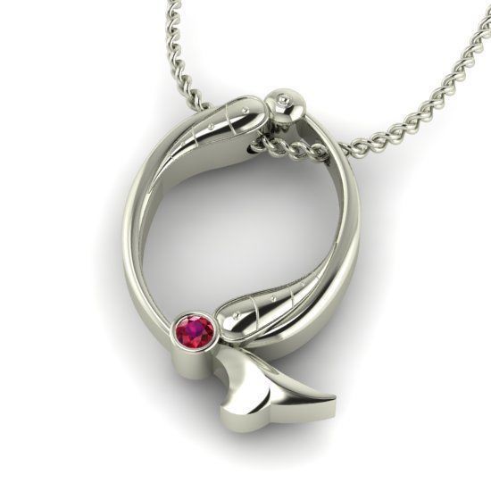 Alphabet Latin Q 3D print model_27