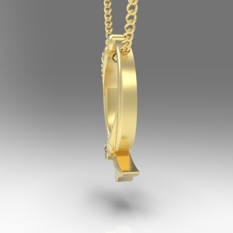 Alphabet Latin Q 3D print model_7