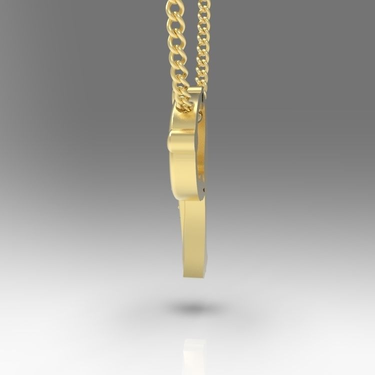 Alphabet Latin P 3D print model_8