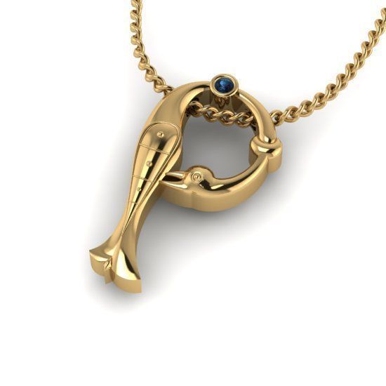 Alphabet Latin P 3D print model_28