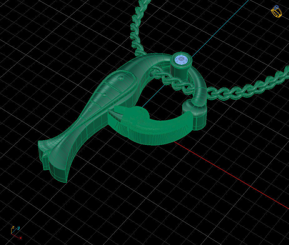 Alphabet Latin P 3D print model_1