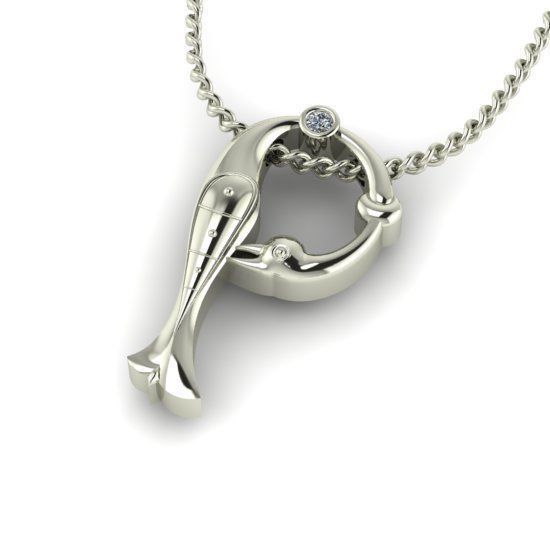 Alphabet Latin P 3D print model_26