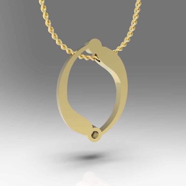 Alphabet Latin O 3D print model_11