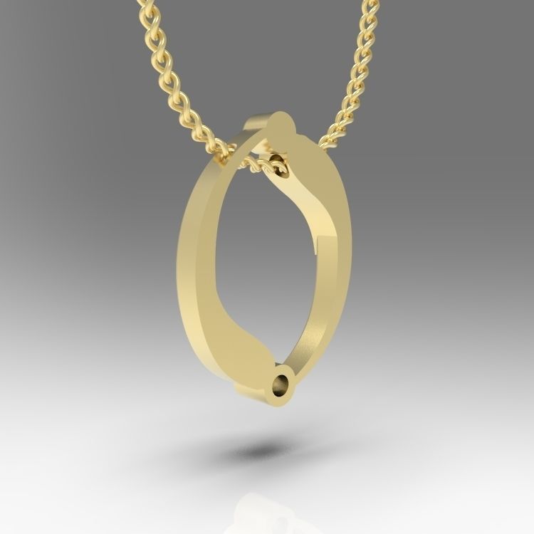 Alphabet Latin O 3D print model_10