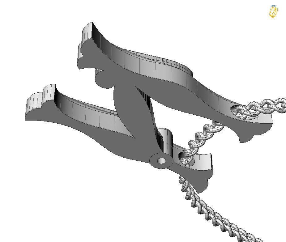 Alphabet Latin N 3D print model_3