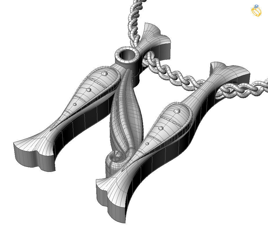 Alphabet Latin N 3D print model_2