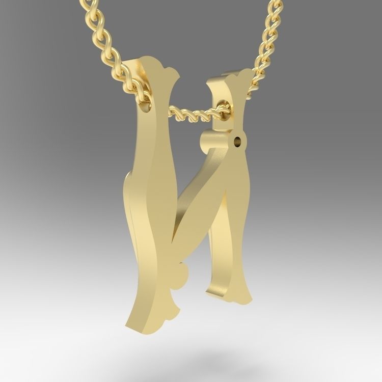 Alphabet Latin N 3D print model_10
