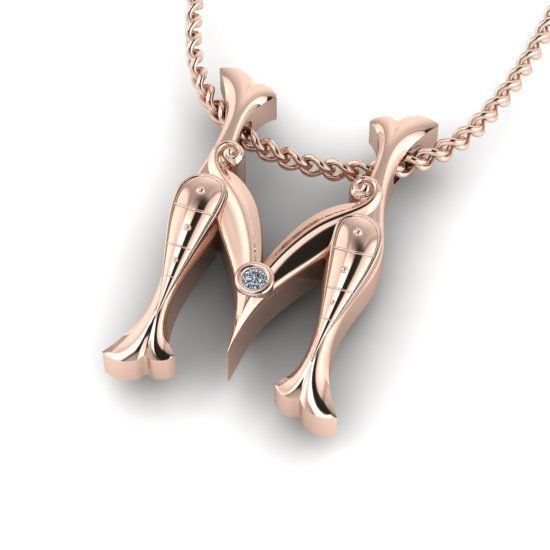 Alphabet Latin M 3D print model_23