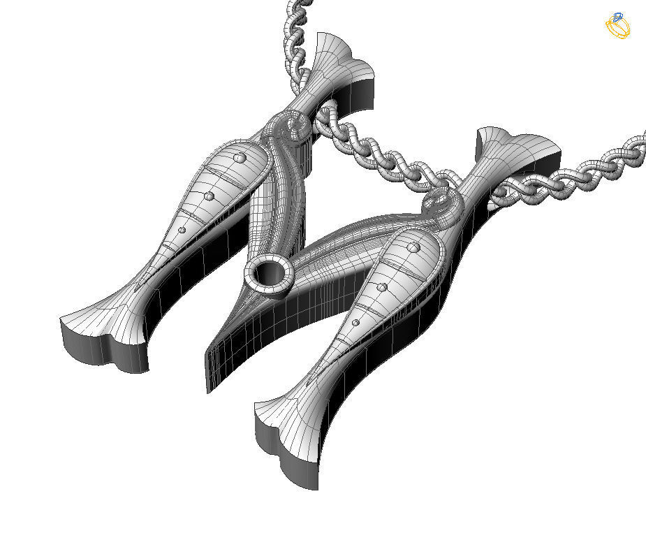 Alphabet Latin M 3D print model_2