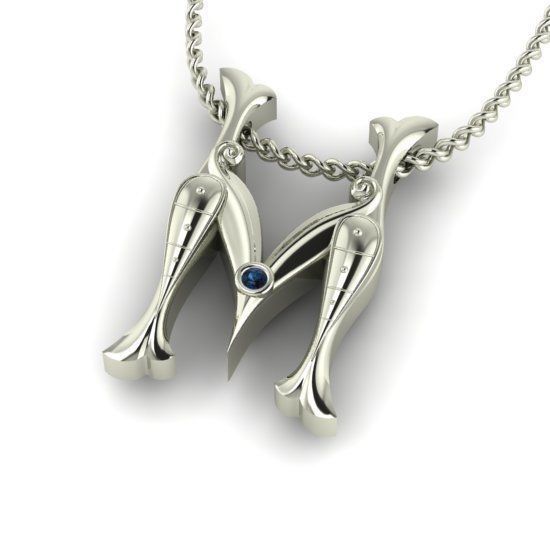 Alphabet Latin M 3D print model_25