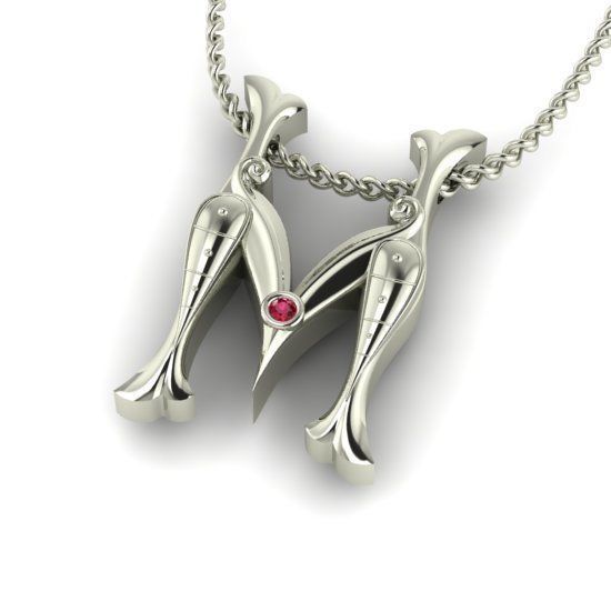 Alphabet Latin M 3D print model_27