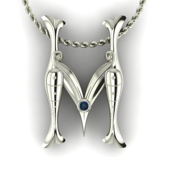 Alphabet Latin M 3D print model_16