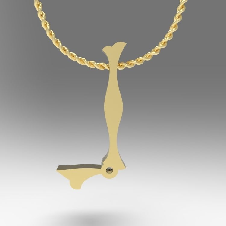 Alphabet Latin L 3D print model_12