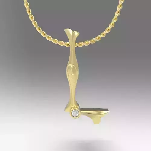 Alphabet Latin L 3D print model