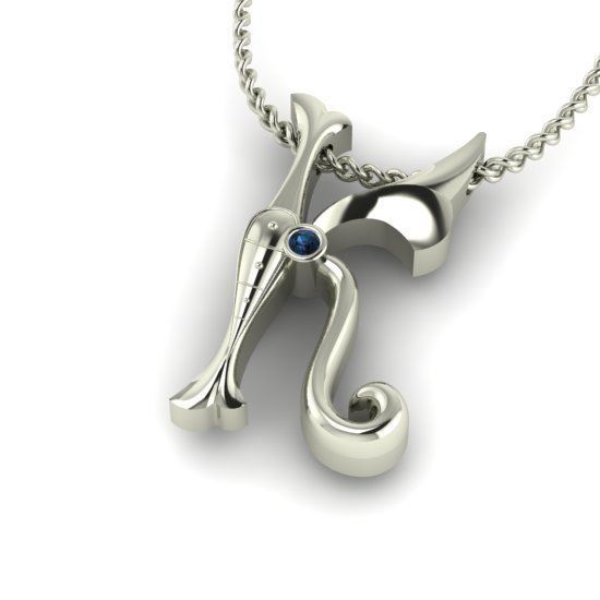 Alphabet Latin K 3D print model_25